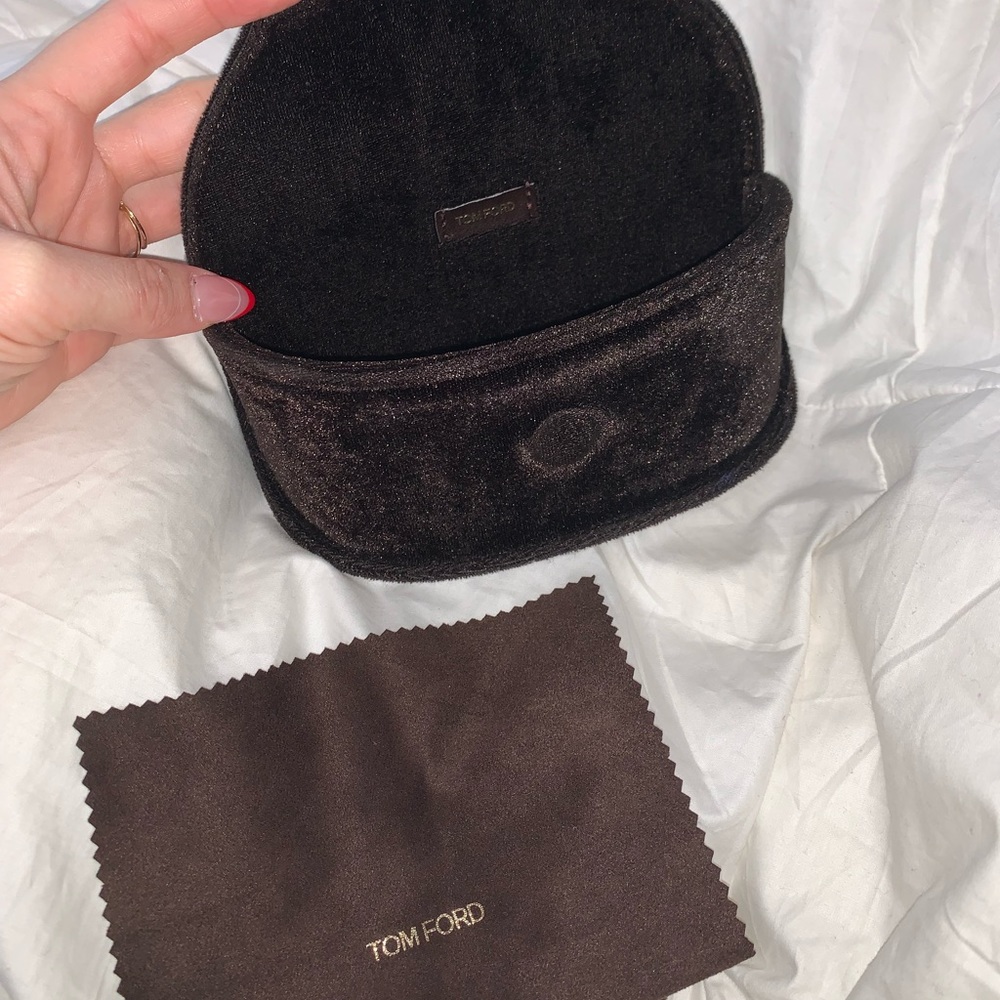 Chocolate brown TOM FORD glasses case